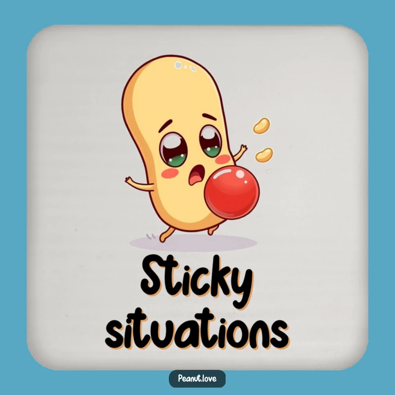 Funny Surprised Peanut Drink Coasters - Sweet Protection: A Fun Funny Gift