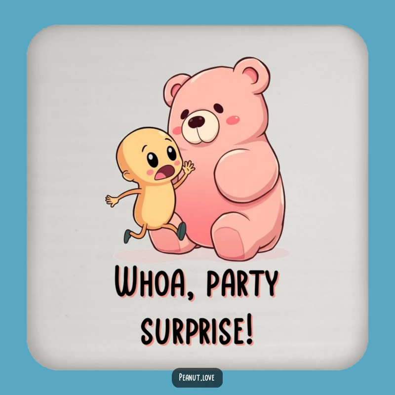 Funny Peanut Gummy Bear Coasters: Protect Surfaces with Hilarious Tripping Art