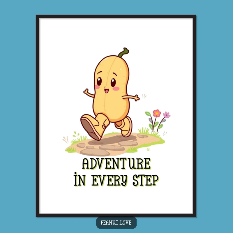 Funny Peanut Boots Poster: Hilarious Wall Art for a Cheerful Atmosphere