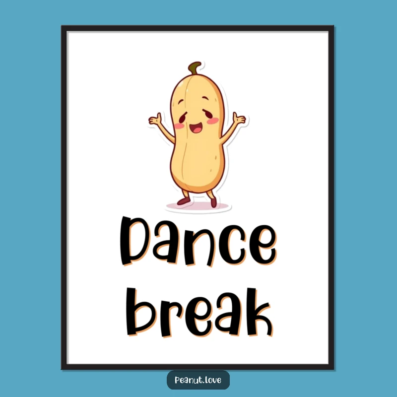 Funny Dancing Peanut Poster - Add Rhythm to Your Walls