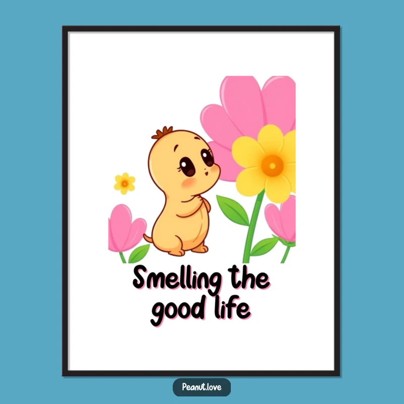 Funny Peanut Flower Poster: Curious Art - A Hilarious Funny Gift for Botanical Lovers!