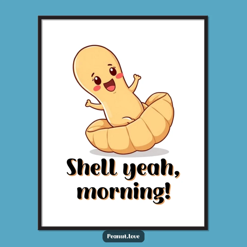 Funny Peanut Rolling Poster: Joyful Downhill Art Print, Hilarious Motivational Decor
