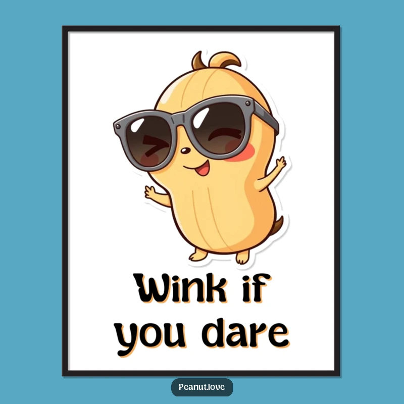 Funny Playful Peanut Poster - Coolest Character Art: A Hip Funny Gift
