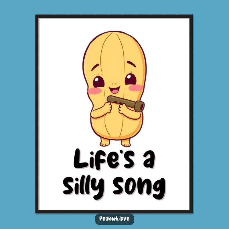 Happy Harmony Funny Poster - Peanut Kazoo Art