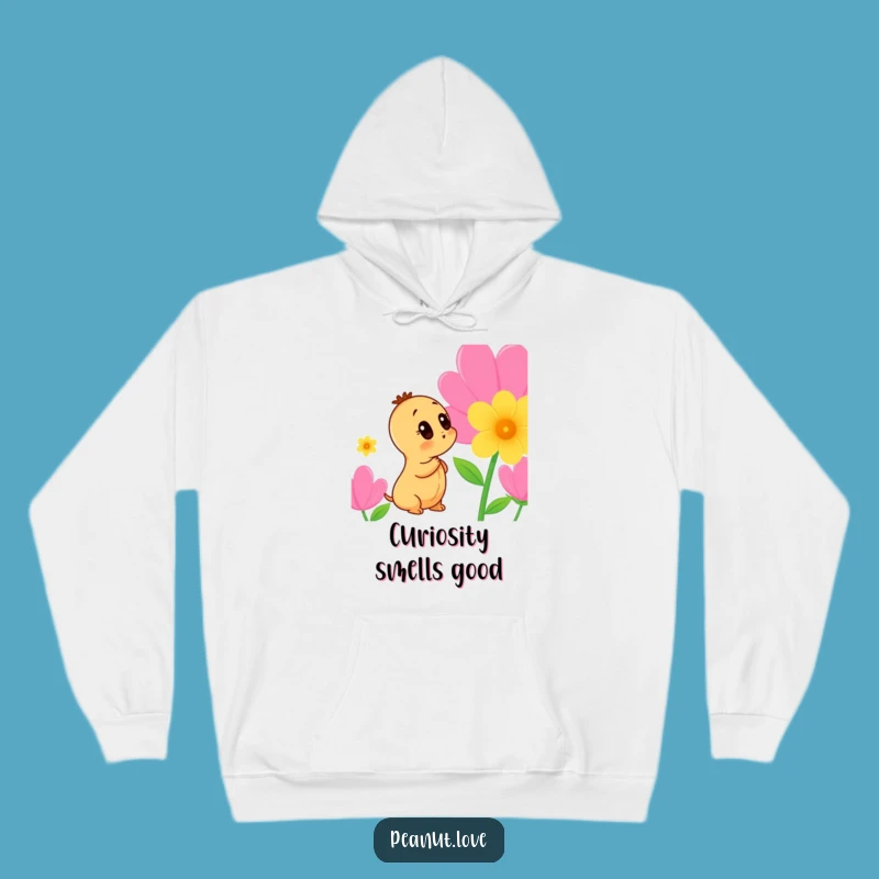 Funny Peanut Flower Hoodie: Cozy Curiosity - Your Go-To Funny Gift for Relaxing Outdoors!