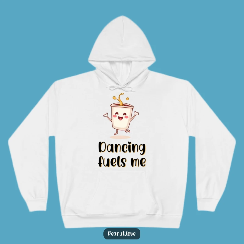 Funny Dancing Coffee Cup Hoodie: Cozy Energy, Hilarious Beverage Buddy