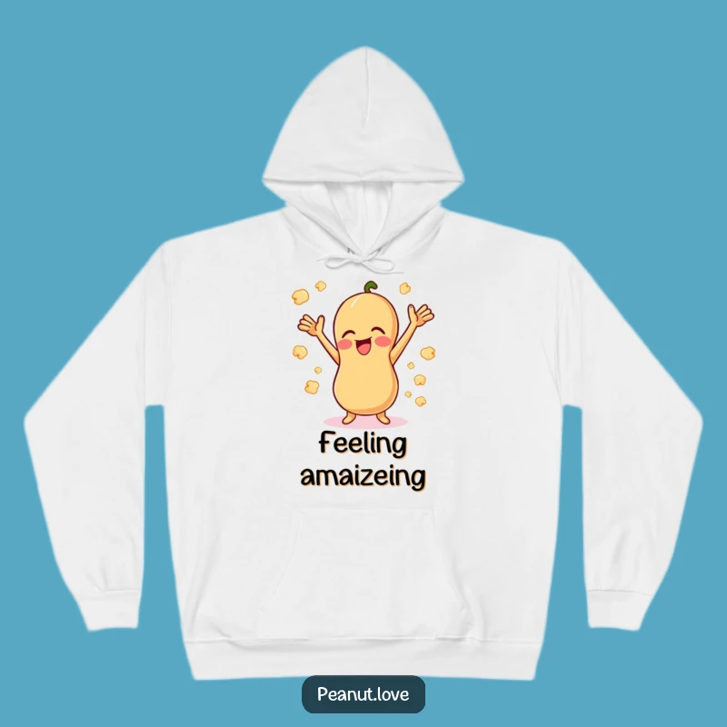 Funny Giggling Peanut Hoodie - Cozy Snack Cartoon Comfort Gift