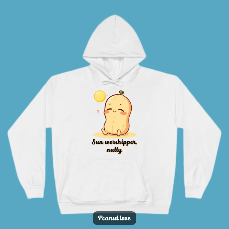 Funny Kawaii Peanut Sunbathing Hoodie - Cozy Relaxation Comfort Gift