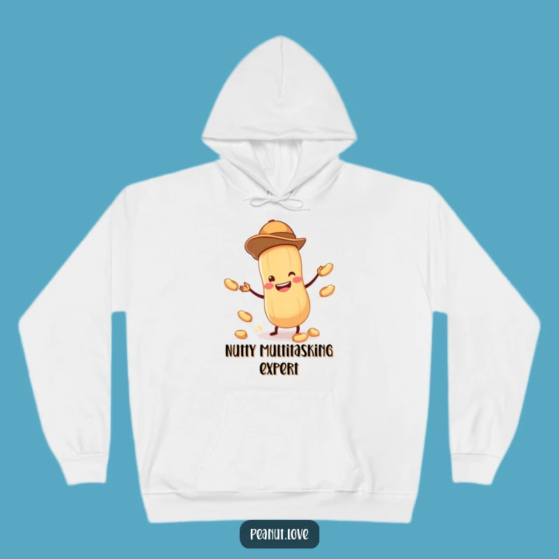 Funny Peanut Juggler Hoodie: Cozy Tiny Peanut with Hat, Warm & Hilarious, Ideal Funny Gift