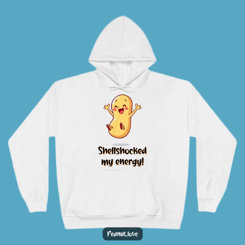 Funny Peanut Power Hoodie: Cozy & Energetic Character Sweatshirt Gift