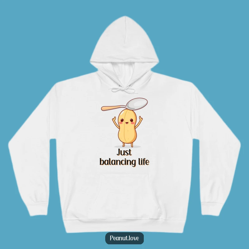 Funny Peanut Steady Hoodie: Cozy & Balanced Character Sweatshirt Gift