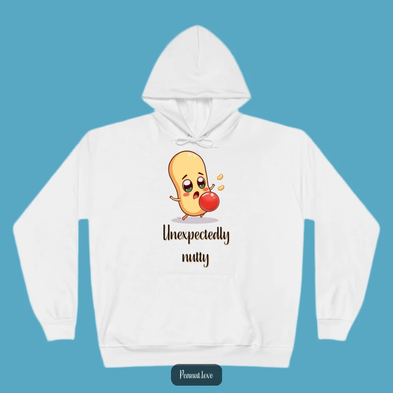 Funny Surprised Peanut Hoodie - Stay Alert and Cozy: A Comical Funny Gift