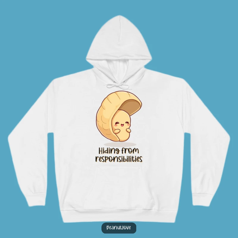 Funny Shy Peanut Hoodie: Cozy Peanut Behind Shell, Warm & Hilarious, Ideal Funny Gift