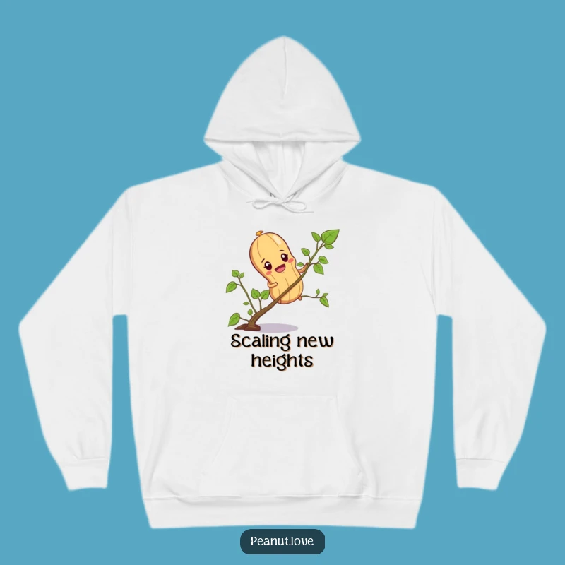 Funny Determined Peanut Hoodie: Cozy and Hilarious Apparel for Persistent Climbers