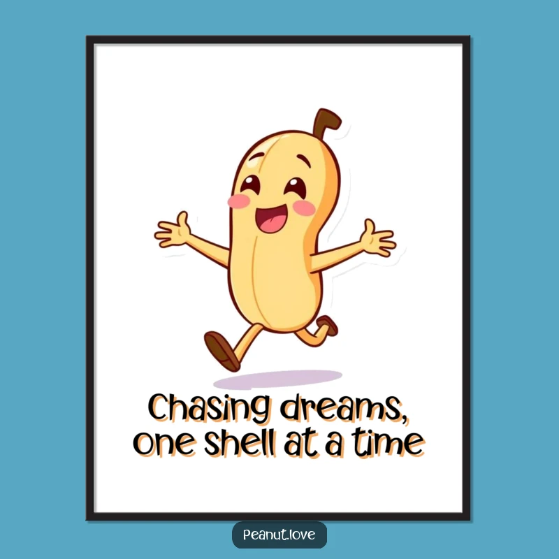Free Printable Energetic Peanut Wall Art - Funny Downloadable Decor for Your Space!