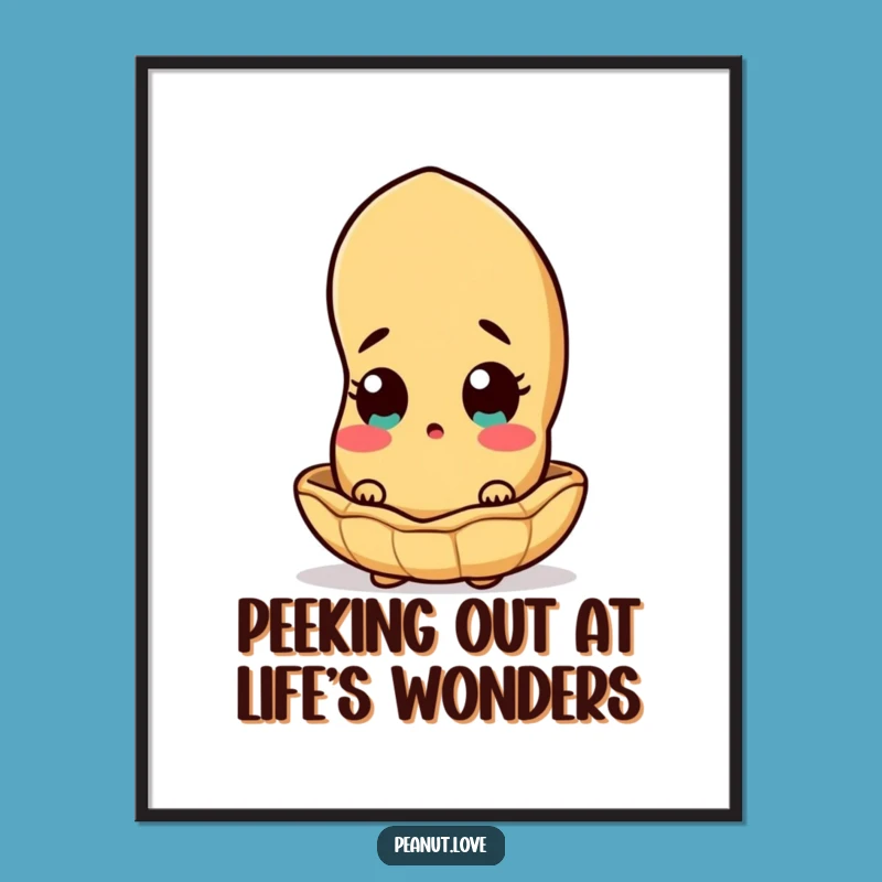 Free Printable Surprised Peanut Wall Art - Quirky Downloadable Decor