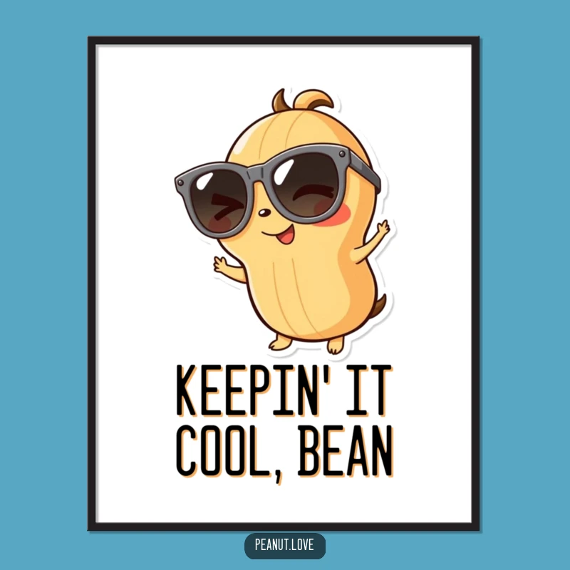 Free Printable Wall Art: Playful Peanut Winking for a Cool, Fun Vibe