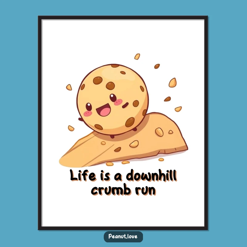 Free Printable Cookie Wall Art: Hilarious Rolling Character for a Fun, Downloadable Home Decor Piece
