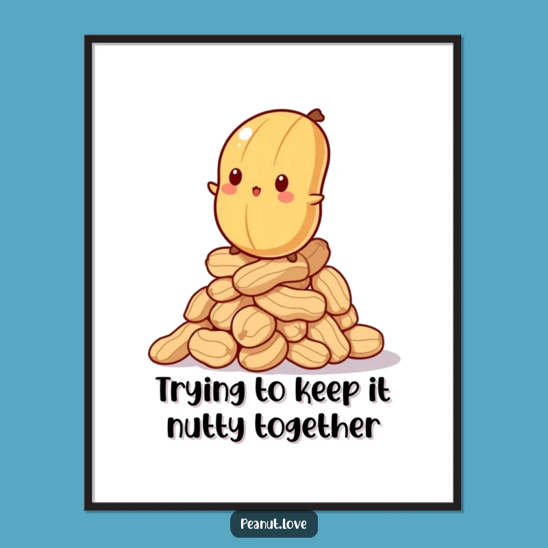 Free Printable Wall Art: Peanut's Balancing Act, Quirky Downloadable Art for Your Space