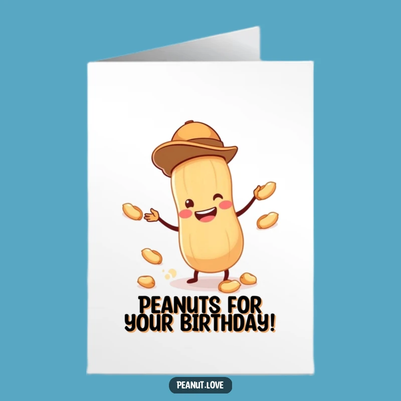 Free Printable Birthday Card: Juggling Peanut Fun, A Hilarious Downloadable Gift!