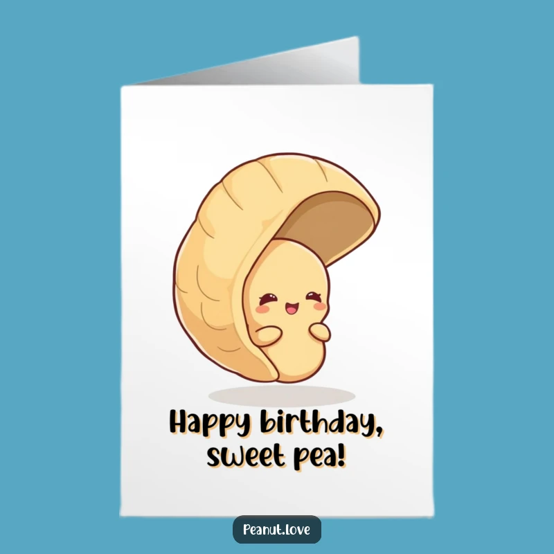Free Printable Birthday Card: Shy Peanut's Giggle, Adorable Downloadable Gift!
