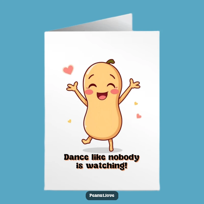 Free Printable Congrats Card: Happy Peanut Dance Funny Downloadable Gift