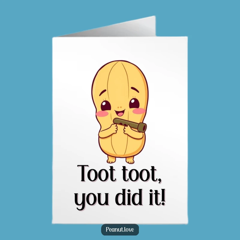 Free Printable Congrats Card: Kazoo Peanut Funny Downloadable Gift
