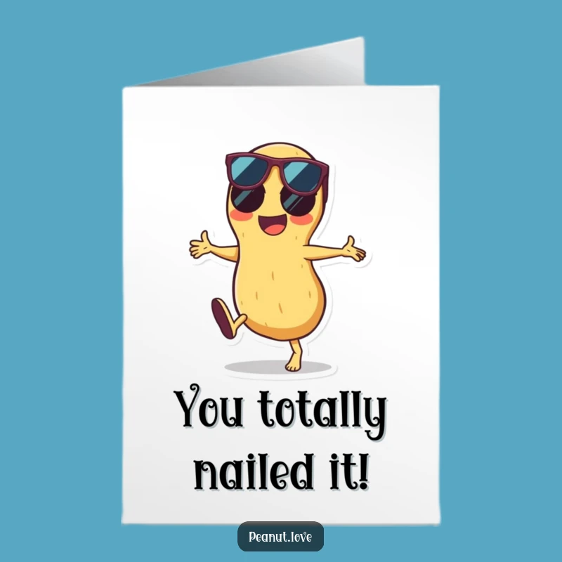 Free Printable Congratulations Card: Peanut Cartwheel Sunglasses - Celebrate with Humor