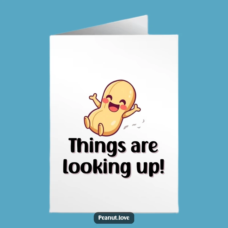 Free Printable Congrats Card: Sliding Peanut - Funny Downloadable Success Gift!