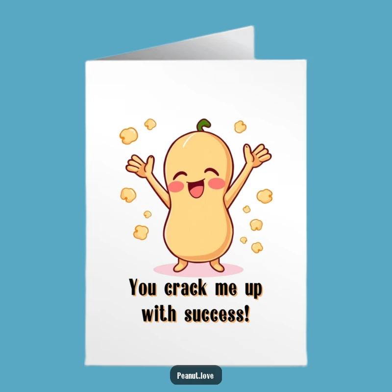 Free Printable Giggling Peanut Congrats Card - Popcorn Celebration Downloadable!