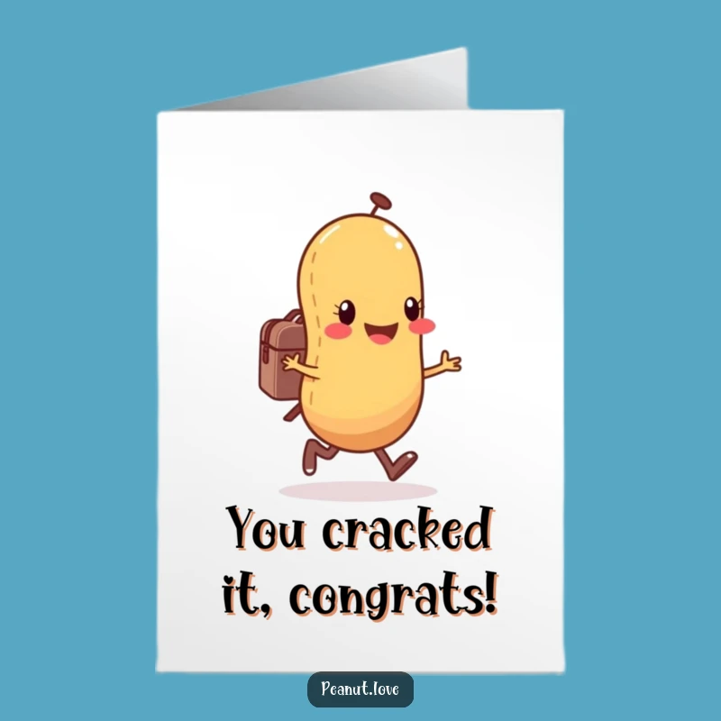 Free Printable Congrats Card: Happy Peanut Skipper Success, Funny Downloadable Gift