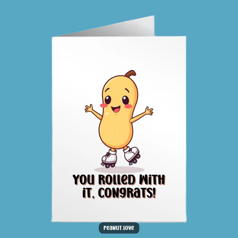 Free Printable Congratulations Card: Peanut Skater Character