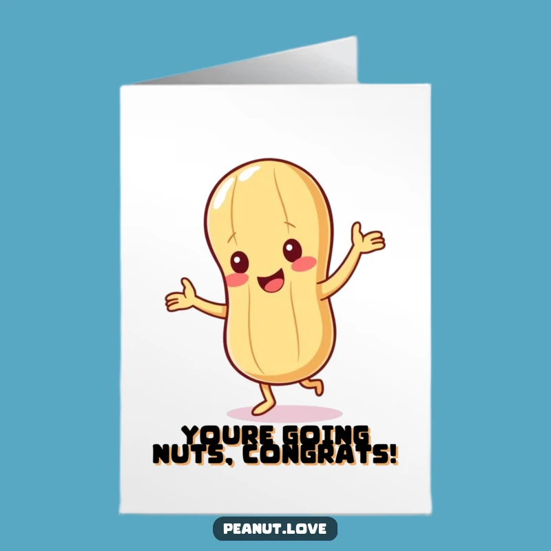 Free Printable Giggling Peanut Congrats Card: Nutty Downloadable for Big Wins