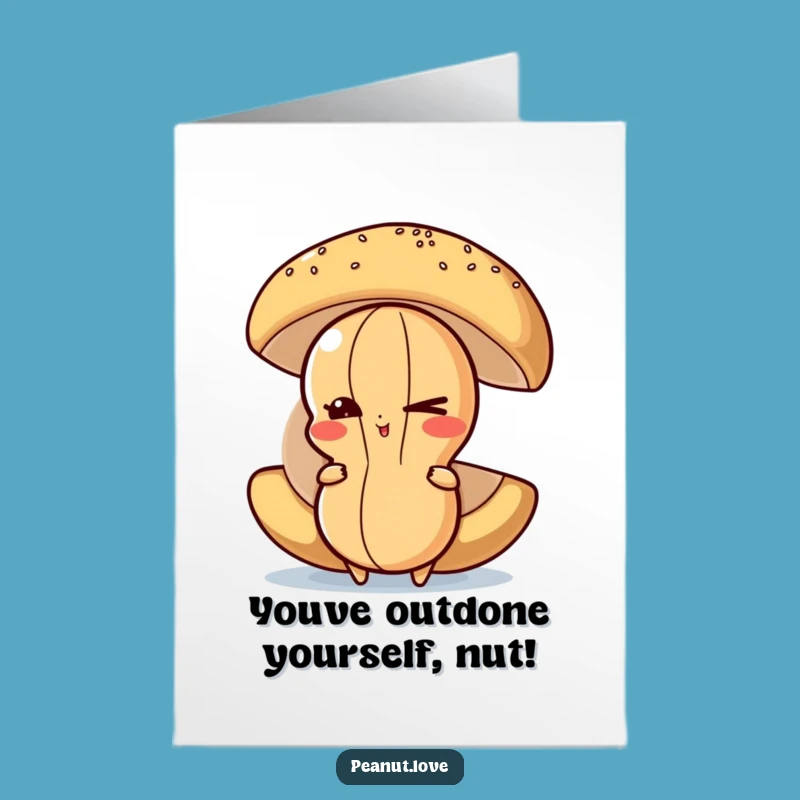 Free Printable Congrats Card: Mischievous Peanut Funny Downloadable Gift