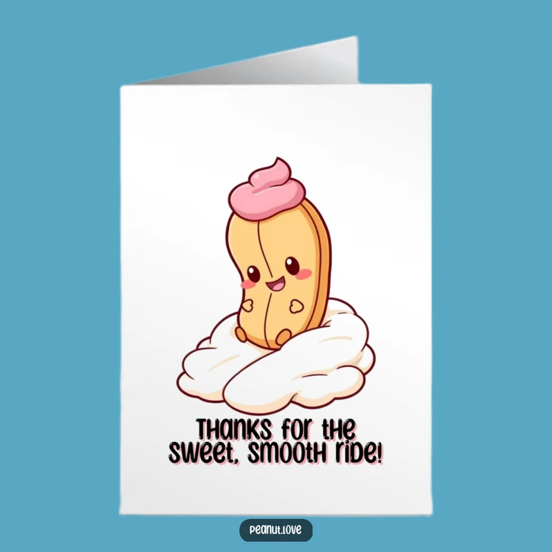 Free Printable Funny Peanut Whipped Cream Thank You Card - Sweet Gesture Downloadable!