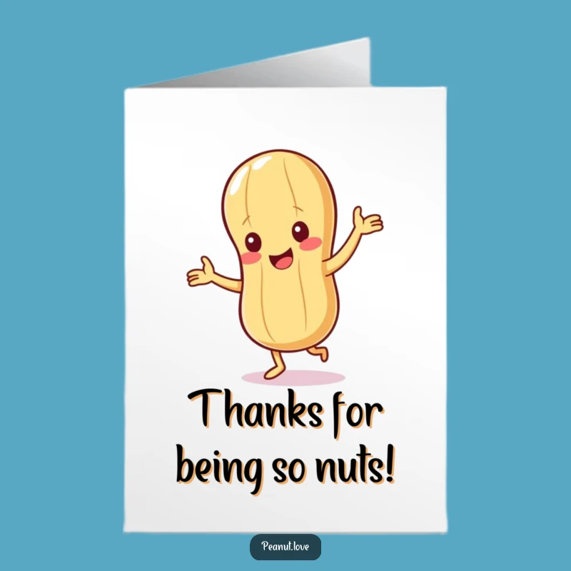 Free Printable Giggling Peanut Thank You Card: Express Thanks with a Nutty Dance