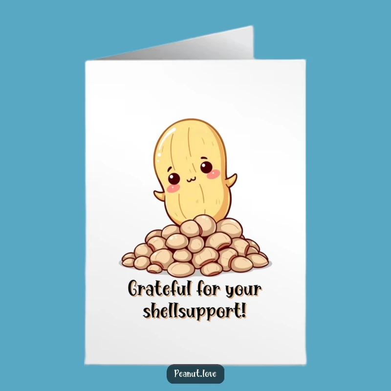Free Printable Thank You Card: Climbing Peanut Determined Funny Downloadable Gift