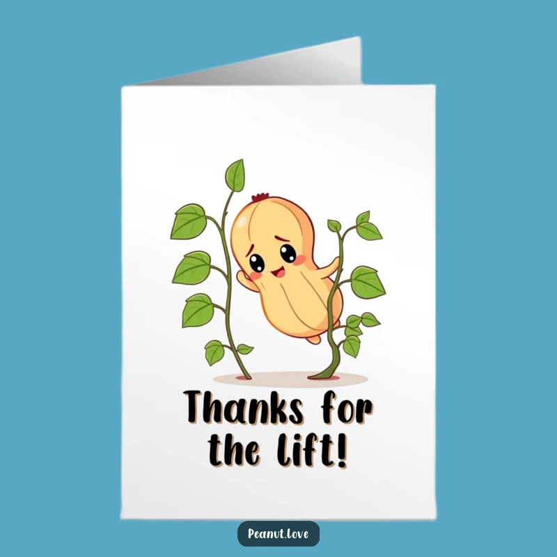 Free Printable Thank You Card: Determined Peanut Climbs Thanks! Hilarious Gift!