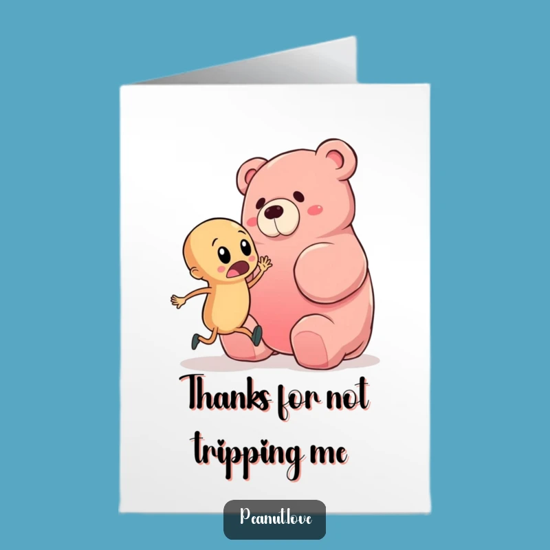 Free Printable Thank You Card: Peanut Gummy Bear Oops - Funny Gratitude Gesture