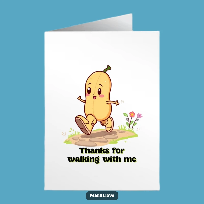 Free Printable Thank You Card: Peanut Skipping - Express Gratitude with a Smile