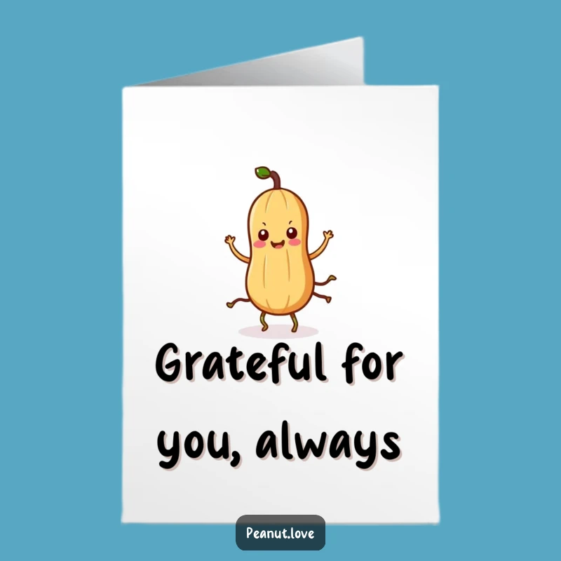 Free Printable Kawaii Peanut Thank You Card - Funny Downloadable Gift