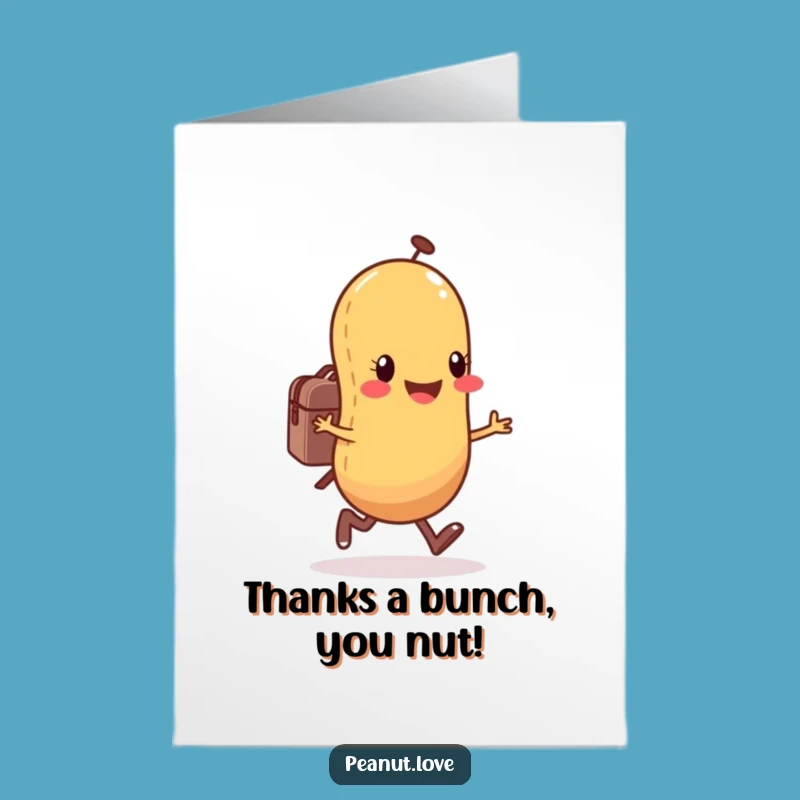Free Printable Thank You Card: Happy Peanut Gratitude Journey, Funny Downloadable Gift