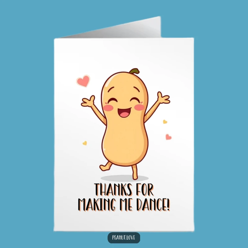 Free Printable Thank You Card: Happy Peanut Dance Funny Downloadable Gift