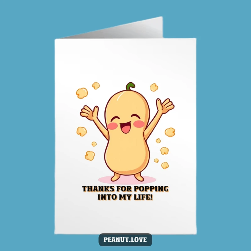 Free Printable Giggling Peanut Thank You Card - Fun Popcorn Appreciation Downloadable!
