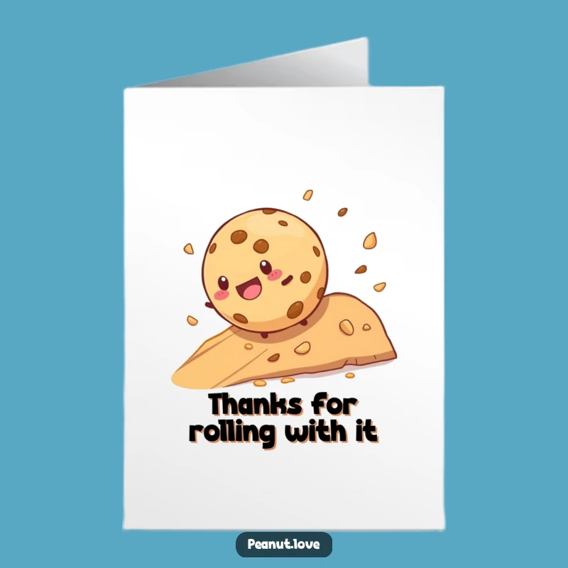 Free Printable Cookie Thank You Card: Funny Crumbling Design for a Sweet Appreciation