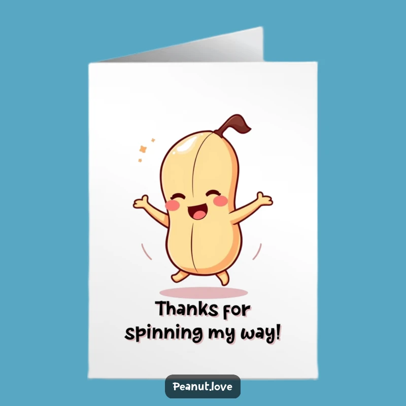 Free Printable Thank You Card: Dizzy Peanut Gratitude, Funny Downloadable Gift