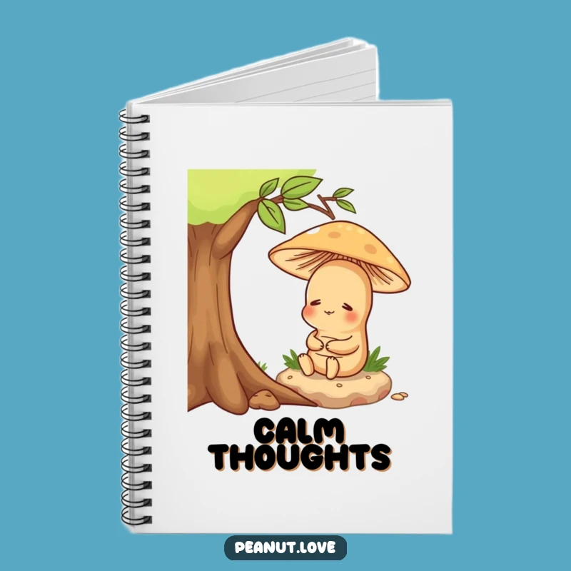 Funny Contented Peanut Notebook - Jot Down Your Peaceful Thoughts