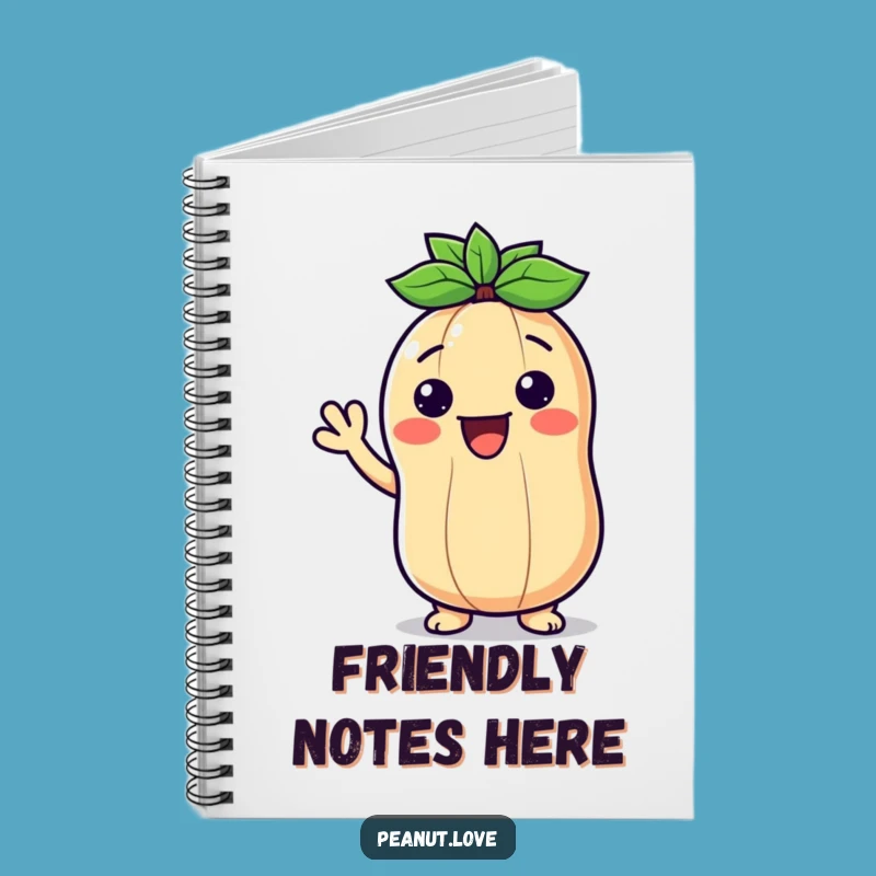Funny Friendly Peanut Notebook - Write Down Your Happy Thoughts