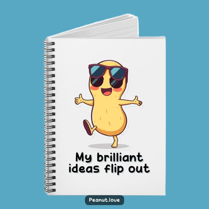 Funny Peanut Cartwheel Notebook: Jot Down Ideas with Hilarious Sunglasses Style