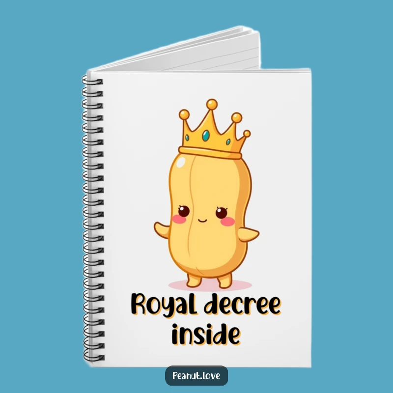 Funny Peanut King Notebook: Regal Nutty Journal for Hilarious Ideas